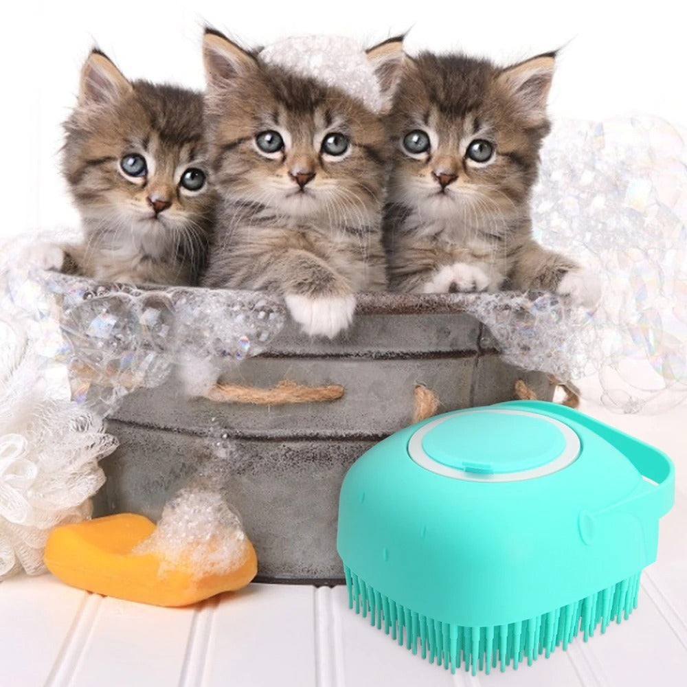 Silicone Pet Shampoo Grooming Brush
