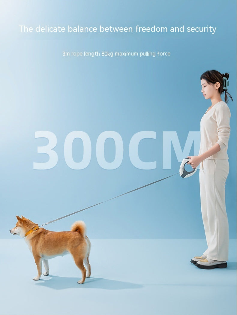 Luminous Retractable Dog Leash with LED Ring