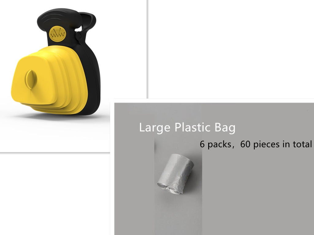 2-in-1: Foldable Poop Bag Dispenser & Scoop