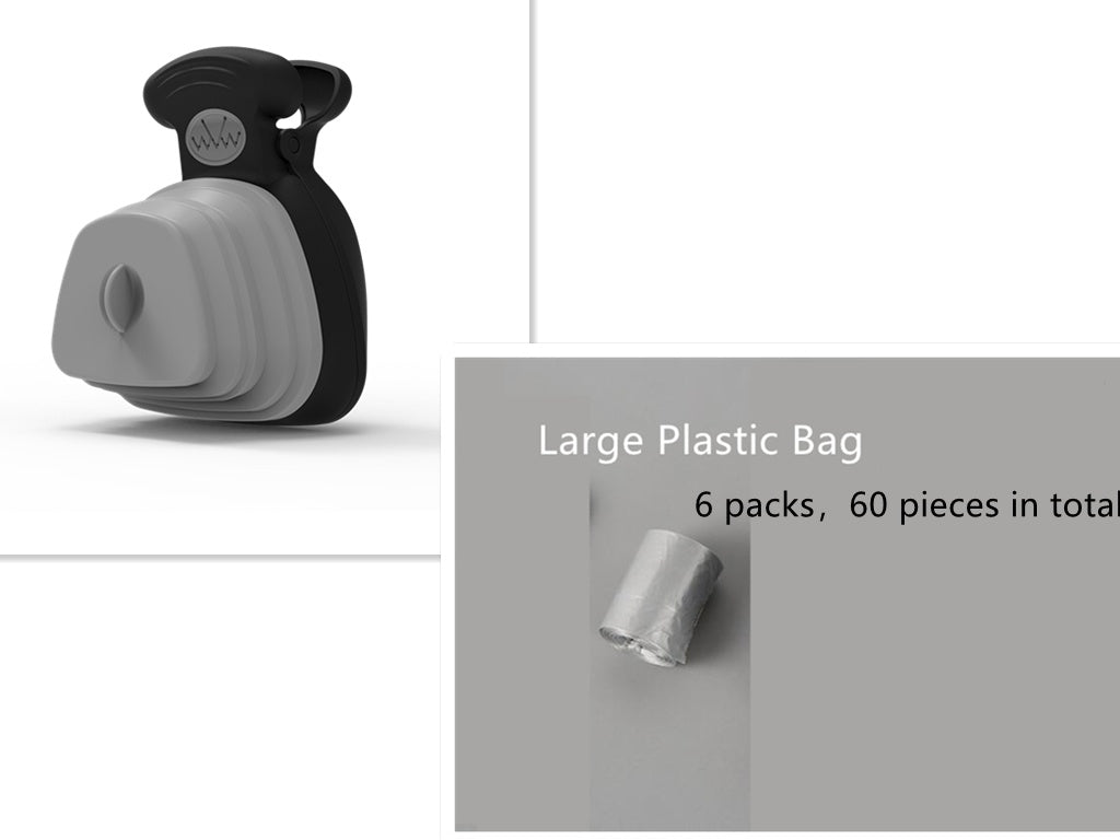 2-in-1: Foldable Poop Bag Dispenser & Scoop