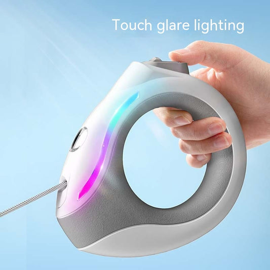 Luminous Retractable Dog Leash with LED Ring