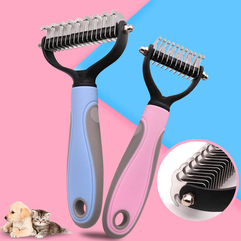 Stainless Steel Double-Sided Pet Grooming Brush