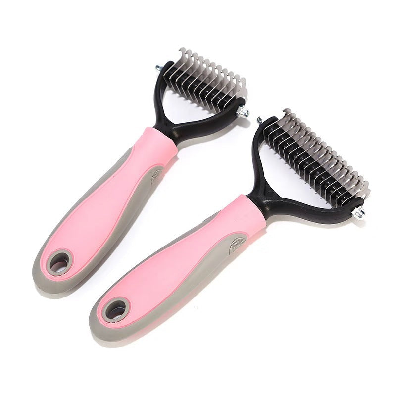 Stainless Steel Double-Sided Pet Grooming Brush
