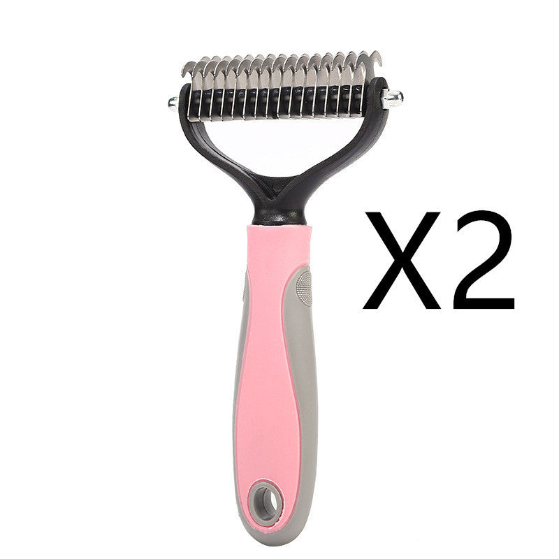 Stainless Steel Double-Sided Pet Grooming Brush