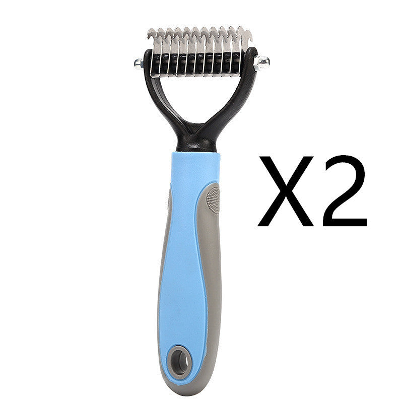 Stainless Steel Double-Sided Pet Grooming Brush