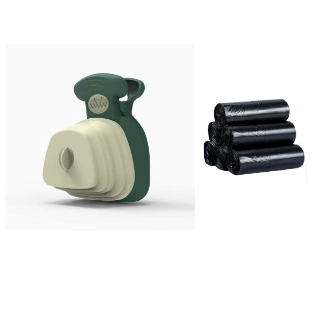 2-in-1: Foldable Poop Bag Dispenser & Scoop
